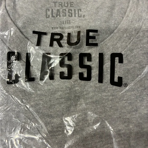 True Classic Gray greatly Short Sleeve Men's Tee NWT - Picture 5 of 5